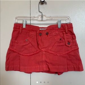 low rise coral skirt